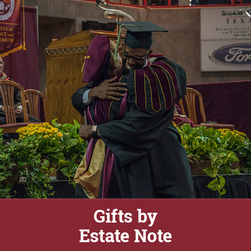 Photo of two people hugging. Links to Gifts by Estate Note