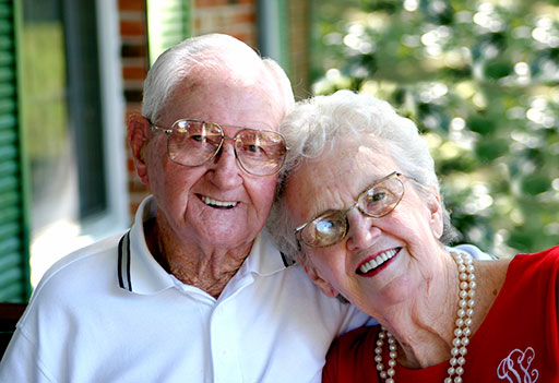 Photo of a couple smiling. Link to Life Stage Gift Planner Over Age 70 Situations.